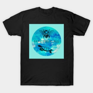 Save Them All Bees Sea Turtles VSCO Girl Stickers T-Shirt